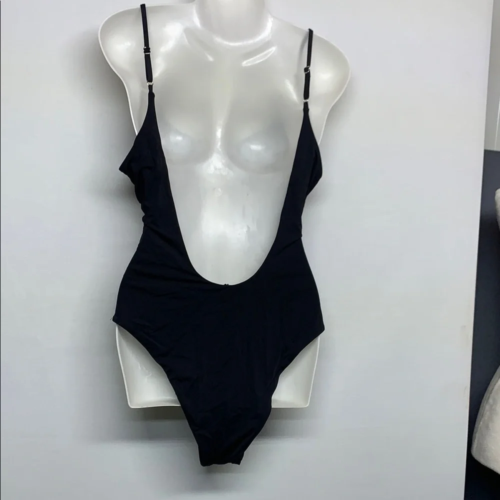 YMI Black Strappy One-Piece Swimsuit